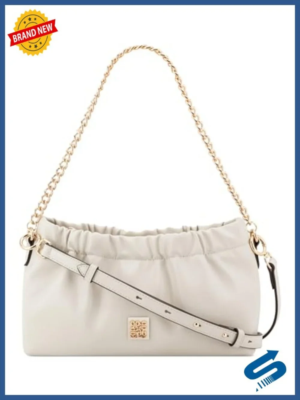 Nine West Flynn Convertible Shoulder Bag Faux Leather Satchel